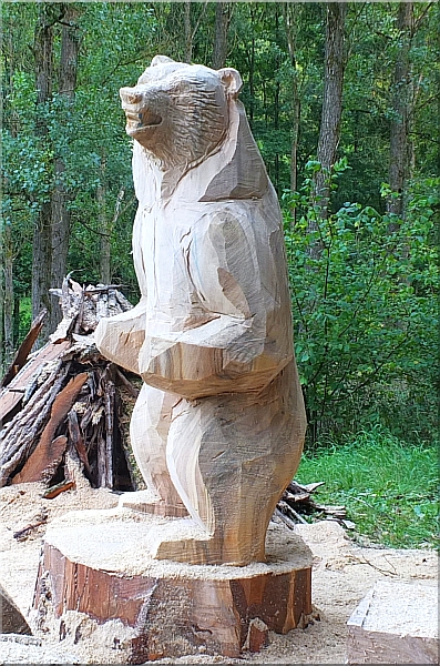 grizzly bär holzwerker jochen adam schnitzen mit der motorsäge
